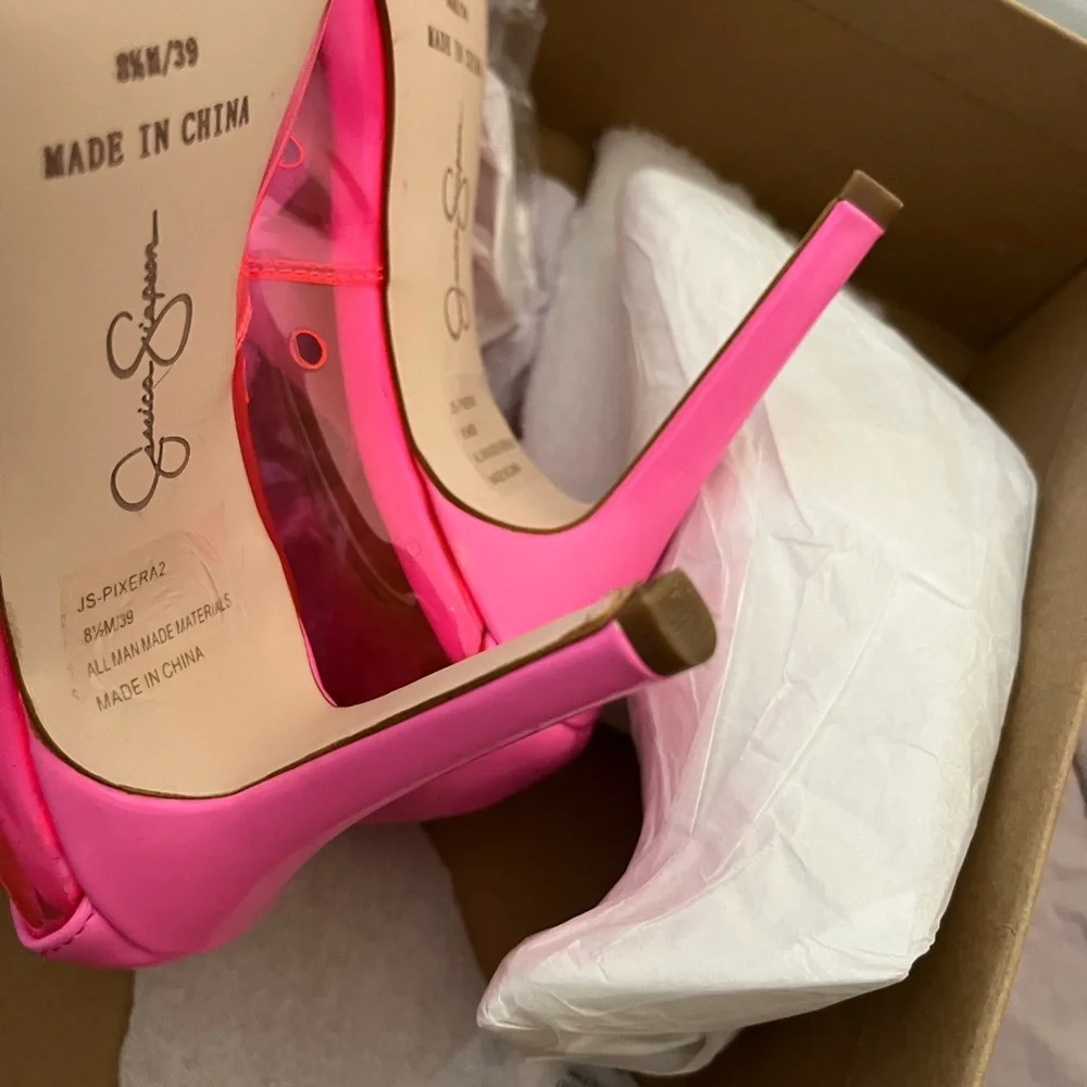 Pink Clear Jessica Simpson heels - Picture 3 of 5